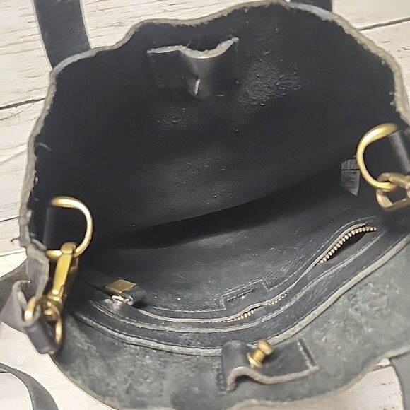Madewell Transport Black Leather Small Tote Bag Handle and Crossbody Straps - Picture 3 of 10